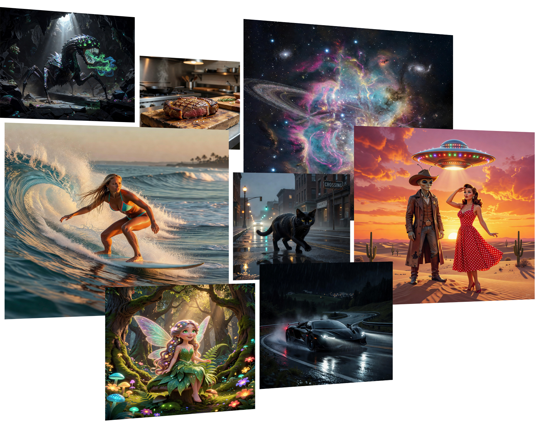 AI generated image collage